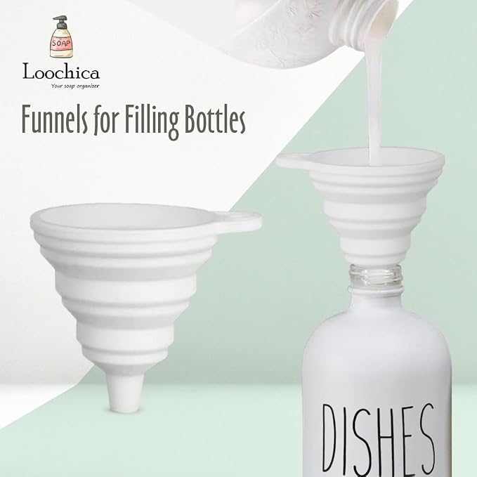 LOOCHICA Dish White Glass Soap Dispenser - Image 6