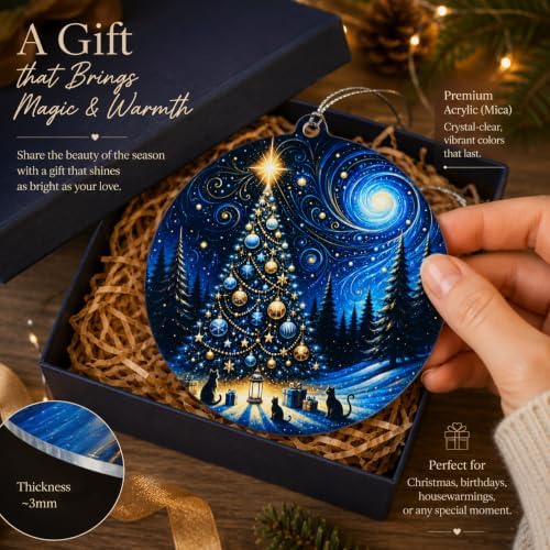 Christmas Ornament 2026, Northern Lights Ornament, Starry Night Beautiful Christmas Ornaments, Starry Night Gifts, Xmas Tree Decorations, Gift for Coworker, Friends, Family, Secret Santa Gift - Image 4