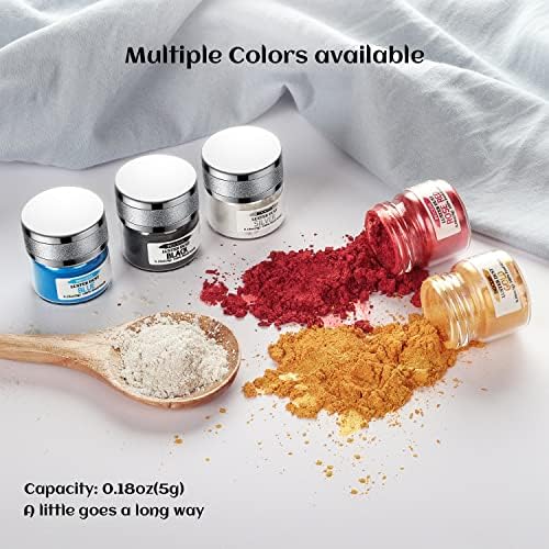 INOCERIS Edible Luster Dust, 5 Grams Food Grade Gold Cake Dust Shimmer Metallic Gold Food Coloring Powder for Cake Decorating, Baking, Fondant, Chocolate, Candy, Drinks, Cookies - Image 2