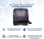 San Jamar Classic Element Paper Towel Dispenser Wall-Mounted Commercial Roll - Image 2