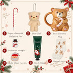 Newtay 7 Pcs Christmas Mug Gift Set Xmas Bear Ceramic Coffee Cup Decoration - Image 6