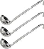 3 Pcs 3 oz Stainless Steel Soup Ladle Set, Long Handle Serving Spoons by Joyangy