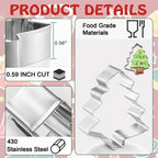 Christmas Silicone Spatula Set, 7PCS Baking Tools with Cookie Cutters - Image 5