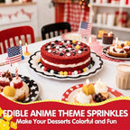 Edible Black White Red Yellow Pearls Jimmies Round Confetti Sprinkles,130g - Image 2