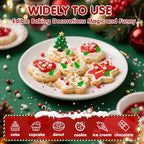 Edible Christmas Sprinkles for Cake Decorating,Gold Red Green White Pearl - Image 4