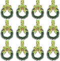 Retrowavy 12 Pcs Small Christmas Kitchen Cabinet Wreaths with Ribbon by Retrowavy