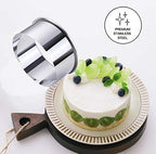 9 Pieces Stainless Steel Cookie Cutter Set Biscuit Plain Edge Round Cutters - Image 4