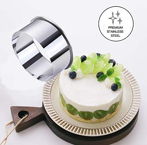 7 Pieces Stainless Steel Cookie Cutter Set Biscuit Plain Edge Round Cutters - Image 2