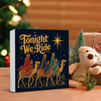 Christian Christmas Decor, Tonight We Ride Wooden Sign Bible Story Decor - Image 5