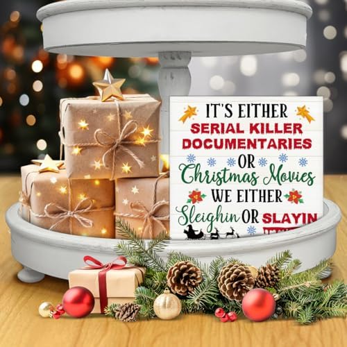 Funny Christmas Decor - Farmhouse Santa Wooden Sign - Image 7