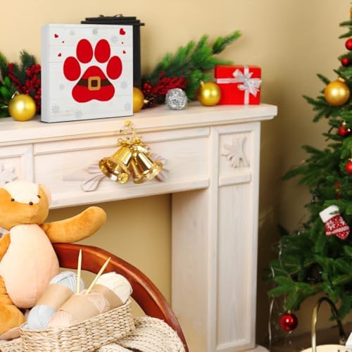 Farmhouse Christmas Decor, Christmas Decorations Indoor, Red Dog Paws - Image 6