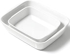 HOMBENE Casserole Dish Set for 2, Ceramic Baking Pan, Ceramic Baking Dish by HOMBENE