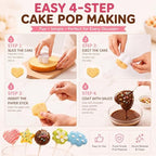 10 Pcs Cake Pop Molds Set with 100 Sticks - Image 5