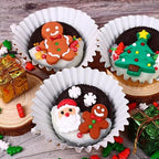 Edible Christmas Cookie Decorations, Edible Gingerbread Men, Christmas Tree, Santa Claus Icing Decorations, Gingerbread House Decorations, Perfect for Cupcakes, Cake, Cookies, and Ice Cream Topping - Image 3