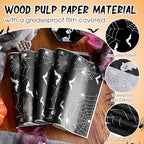 Marspark 100 Sheet Halloween Wax Paper Spider Web for Food 11.4 x 11 Inch - Image 4