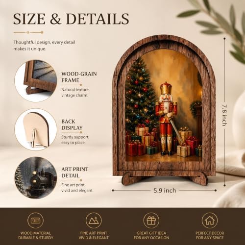 Christmas Nutcracker Arched Table Sign, Vintage Farmhouse Holiday Decor - Image 2