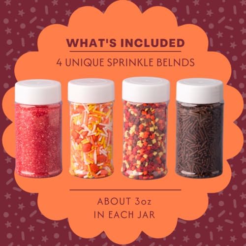 Sweets Indeed Fall Sprinkles 4 Pack, Pumpkin & Leaf Shapes, 11.57 ounces - Image 4