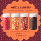 Sweets Indeed Fall Sprinkles 4 Pack, Pumpkin & Leaf Shapes, 11.57 ounces - Image 4