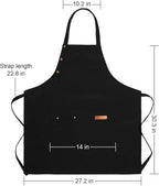Apron for Men Women with Adjustable Straps and Large Pockets, Canvas Cotton - Image 7