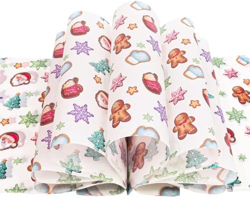 WorldBazaar Christmas Wax Paper Sheet 100PCS Gingerbreadman Baking Supplies by WorldBazaar