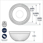 Nordic Ware Prep and Serve Mixing Bowls Set, Earth-Tones - Image 5