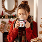 12Pcs Christmas Gingerbread Man Mugs Bulk 10oz Winter Hot Cocoa Mug - Image 6