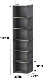 YOUDENOVA Hanging Closet Organizer and Storage, 6-Shelf Closet Hanging Storage - Image 3