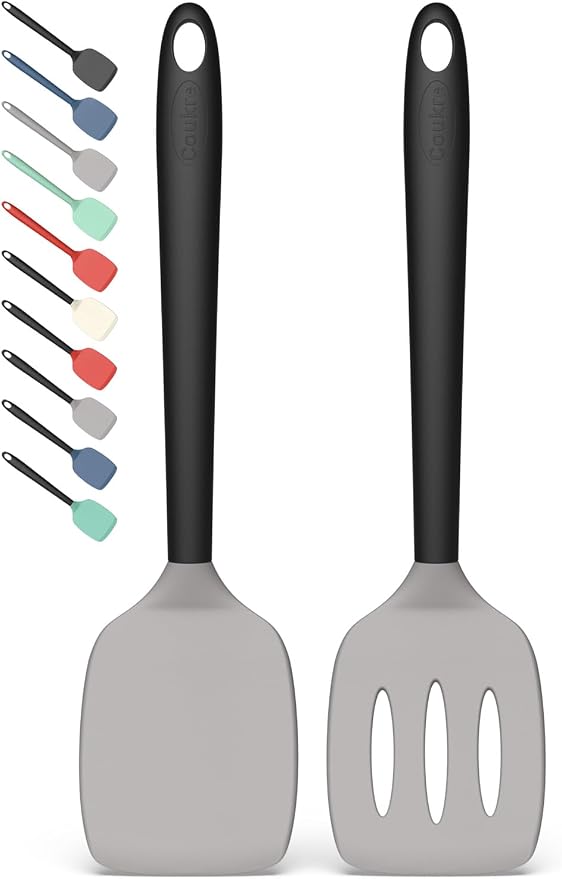 Coukre 2 Pack Silicone Spatula Set, High Heat Resistant, BPA Free Kitchen by Coukre