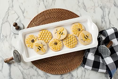 Nordic Ware Honeybee Cookie Stamps (Set of 3), Sturdy Cast Aluminium Cookie Stamp Set, Cookie Press Set Made in the USA, Sturdy and Durable Biscuit Maker Press Set - Image 2