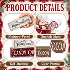 4 Pcs Christmas Table Decorations, Wooden Hot Cocoa Decor Indoor - Image 4