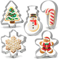 Christmas Cookie Cutters Large 4 Inch, 5 Pieces by Unknown
