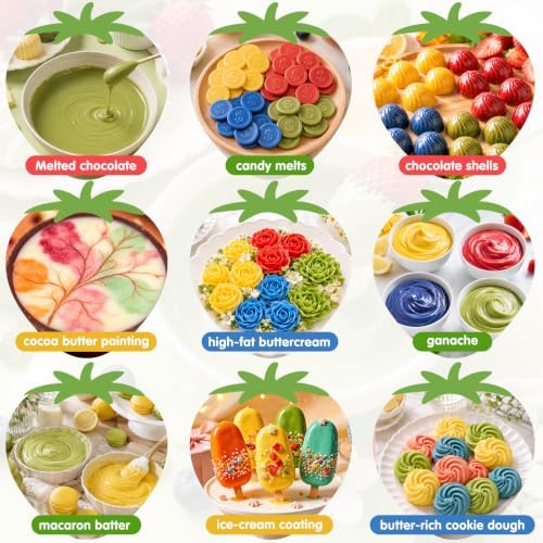 Natural Oil Food Coloring 4x6ml Oil Soluble Dye for Chocolate & Candy Melts - Image 2
