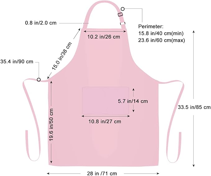 Jubatus 2 Pack 100% Cotton Aprons - Image 7