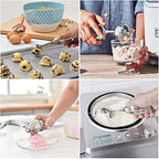 Ice Cream Scoop, 3Pcs Cookie Scoop Set, Stainless Steel Ice Cream Scooper with Trigger Release, Large/Medium/Small Cookie Scooper for Baking, Cookie Scoops for Baking Set of 3 with Cookie Dough Scoop - Image 4