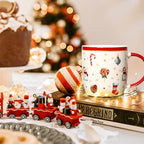 Cabtnca Christmas Mugs, Christmas Mugs Set of 4, Christmas Coffee Mugs, Ceramic Christmas Mug, Holiday Mugs, Xmas Mug Decor, Marry Christmas Gifts for Women Kids, 11 Oz - Image 3