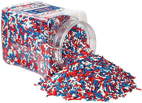 Red White Blue Jimmies, 2.2 lb Patriotic Sprinkle Mix - Image 3