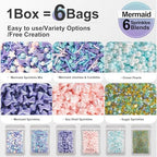 Mermaid Sprinkles, Edible Ocean Seashell Sprinkles for Cakes Cupcakes, 180g - Image 3