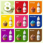Food Coloring Set - 8 Colors Liquid Edible Dye for Baking Cake Cookie 10ml - Image 5