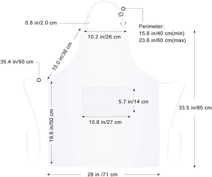 Jubatus 4 Pack Bib Aprons with 2 Pockets Cooking Chef Kitchen Apron - Image 7