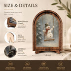 Snowman Christmas Arched Table Sign, Rustic Winter Farmhouse Decor - Image 2