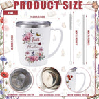 Didaey 6 Pcs Christian Tumbler with Lid Straw, 11 oz Faith Gifts for Women - Image 2