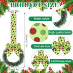 Retrowavy 12 Pcs Small Christmas Kitchen Cabinet Wreaths with Ribbon - Image 2