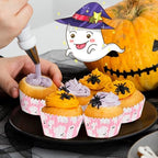 600 Pack Halloween Cupcake Liners Pink Ghost Baking Cups Standard Size Muffin Liners for Halloween Party Candy Cake Decorations Supplies - Image 5