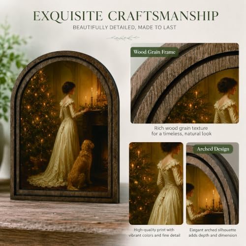 Victorian Christmas Arched Decor, Golden Retriever Sign - Image 4