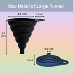 KongNai Funnels for Kitchen Use Set of 4, Silicone Collapsible Funnels for - Image 2