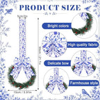 Retrowavy 12 Pcs Christmas Kitchen Cabinet Wreaths with Ribbon Small Wreath - Image 2