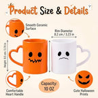 Halloween Coffee Mugs with Heart Handles, 6 Pack 10 Oz Cups - Image 2