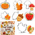 Fall Thanksgiving Cookie Cutters - 7PCS Stainless Steel Biscuit Molds by OHOME