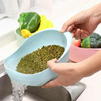 Rice Sieve Plastic Colander Kitchen Drain Basket - Image 4