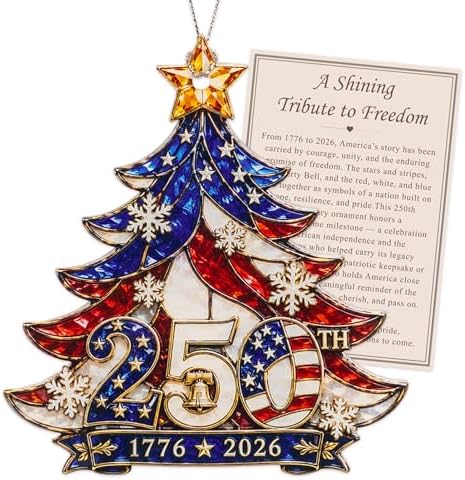 Christmas Decorations - Christmas Ornaments - 250 Anniversary USA Merchandise - Christmas Ornament 2026 - Stocking Stuffers - Gifts for Family Coworker car Hanging Accessories by Rusaten